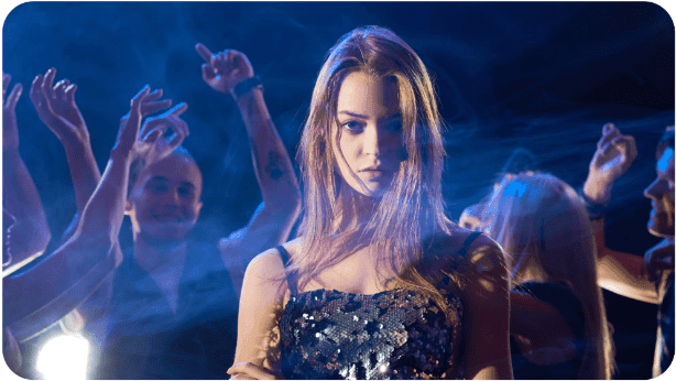 Model bei einem Markenevent